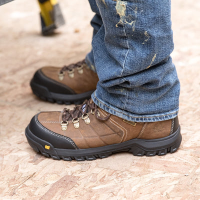 Cat Footwear Men's Threshold Waterproof Steel Toe Work Boot, Real Brown, 10 Wide