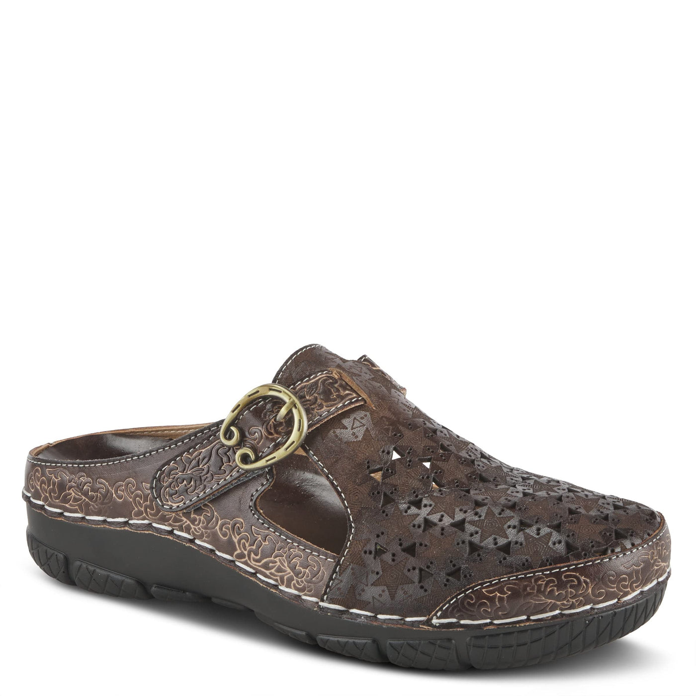 Spring Step L'Artiste Women's Popcorn Slide Sandal Brown EU 35 / US 5