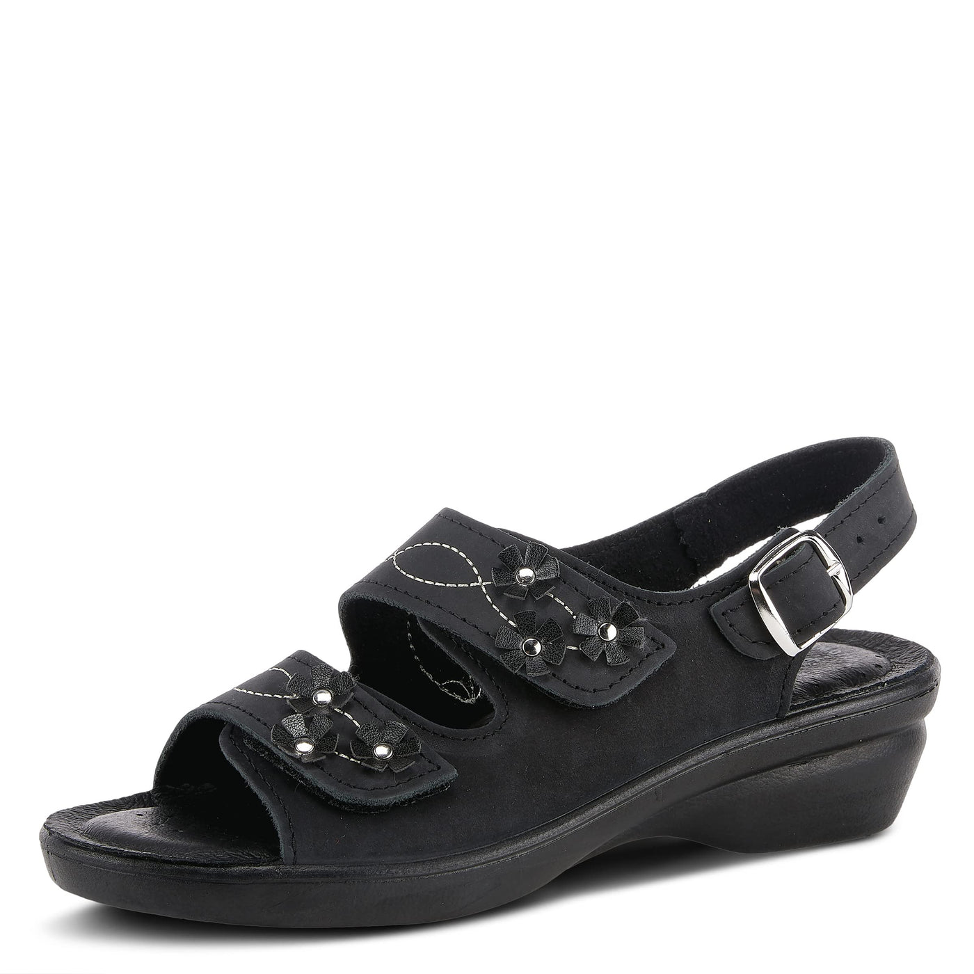 Flexus by Spring Step Ceri Flat Sandal, Black, 40 Medium EU (US 9 US)