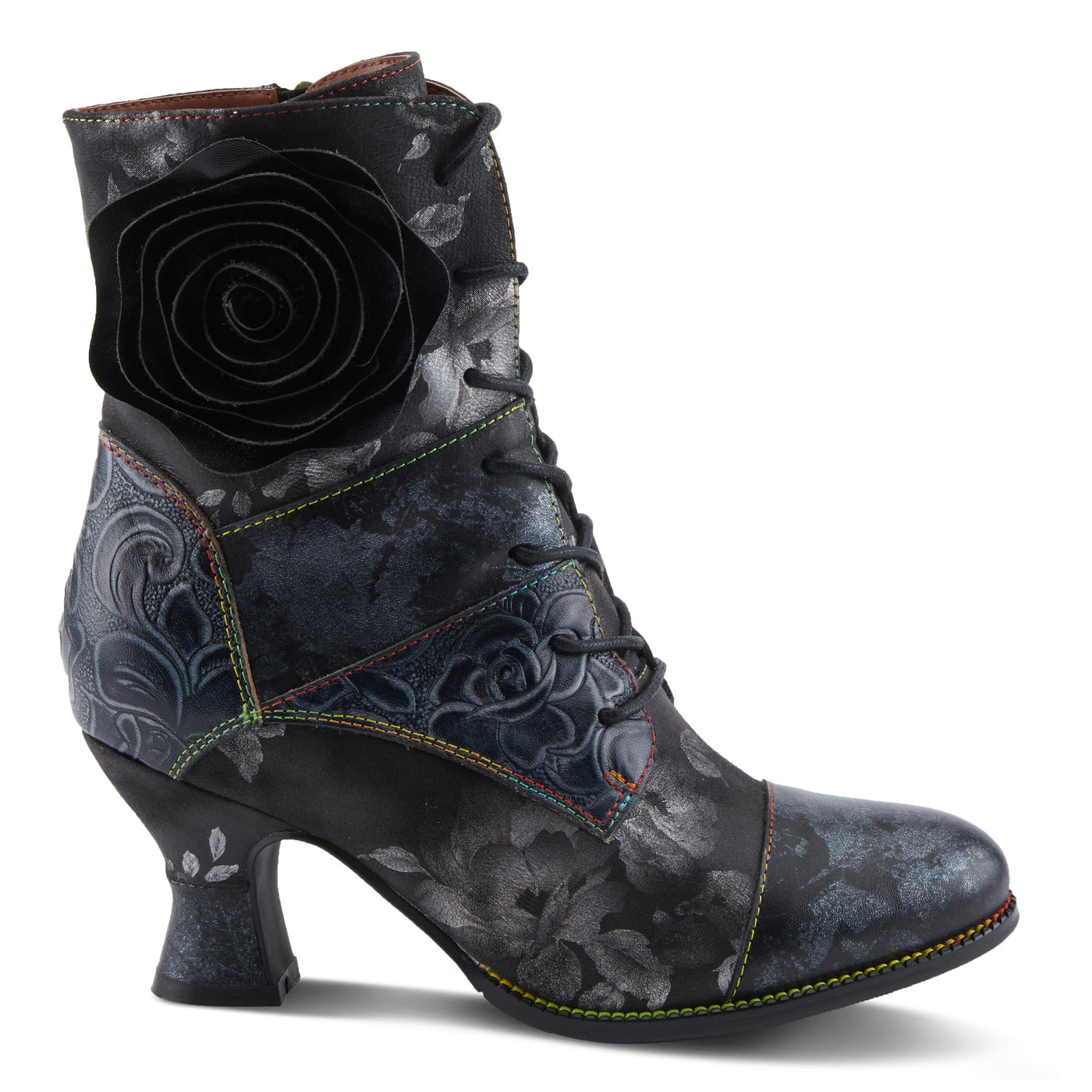 L'Artiste by Spring Step Women's Roselia-STUNIN-BM Fashion Boot, Black Multi 2, 8.5