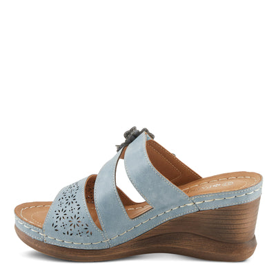 PATRIZIA Women's LOLLY Slide Wedge Sandals Blue EU 41 / US 9.5-10