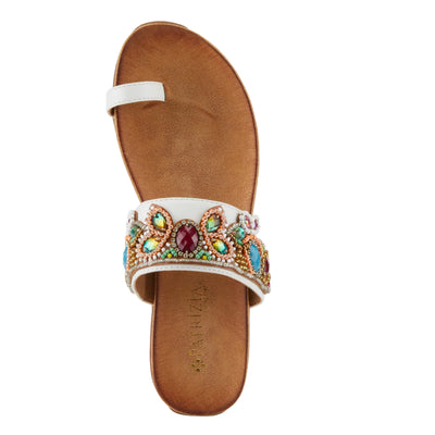 PATRIZIA Women's Amalfi Slide Sandal White EU 36 / US 5.5-6