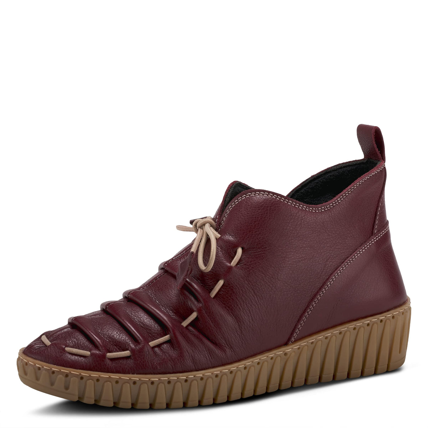 Spring Step Nespea Booties for Women - Waterproof Leather Women's Shoes with Zipper Closure - Western Ankle Boots for Women with Low Heel - Bordeaux EU 37 / US 6.5-7