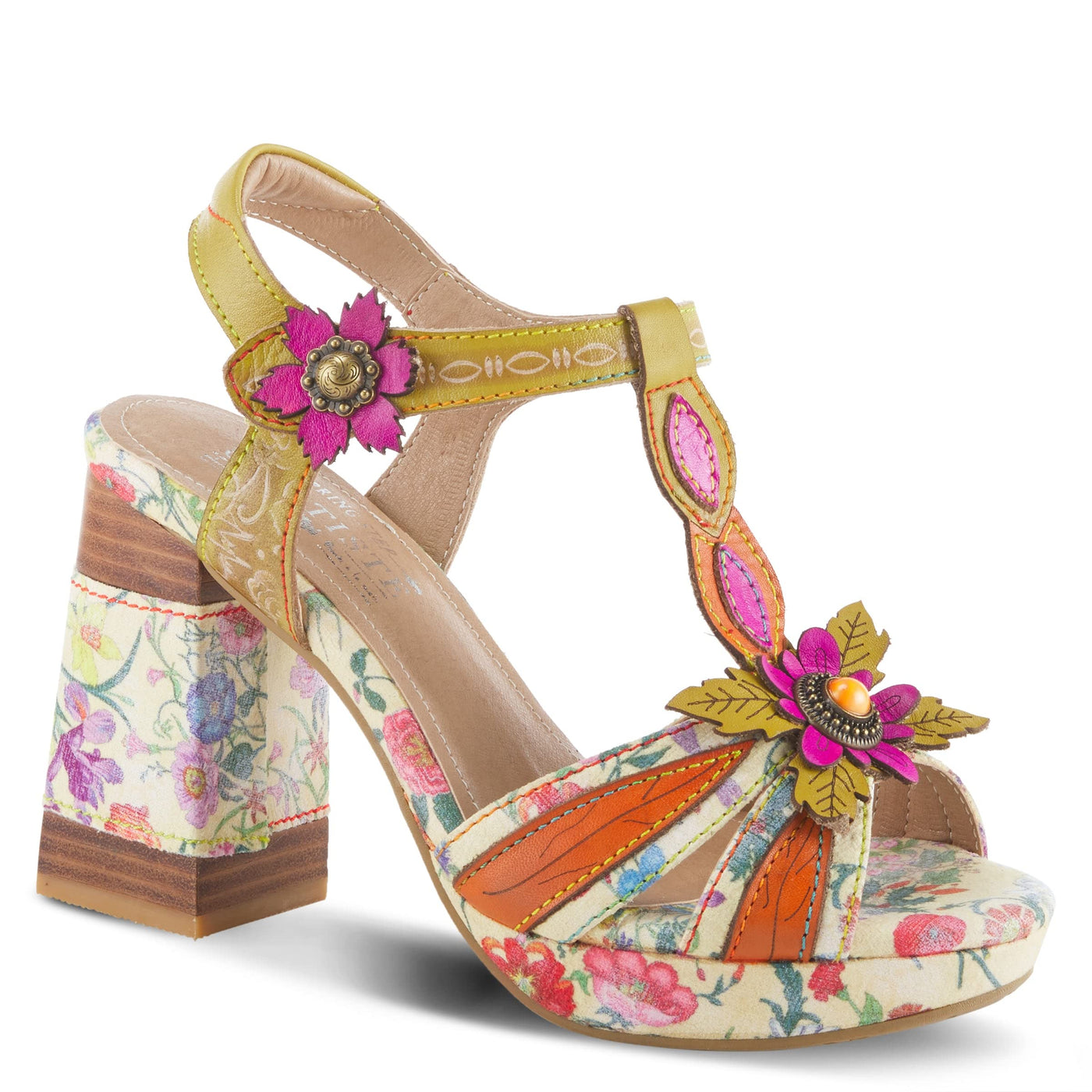 L'Artiste by Spring Step Fabuloso Yellow Multi EU 41 (US Women's 9.5-10) M