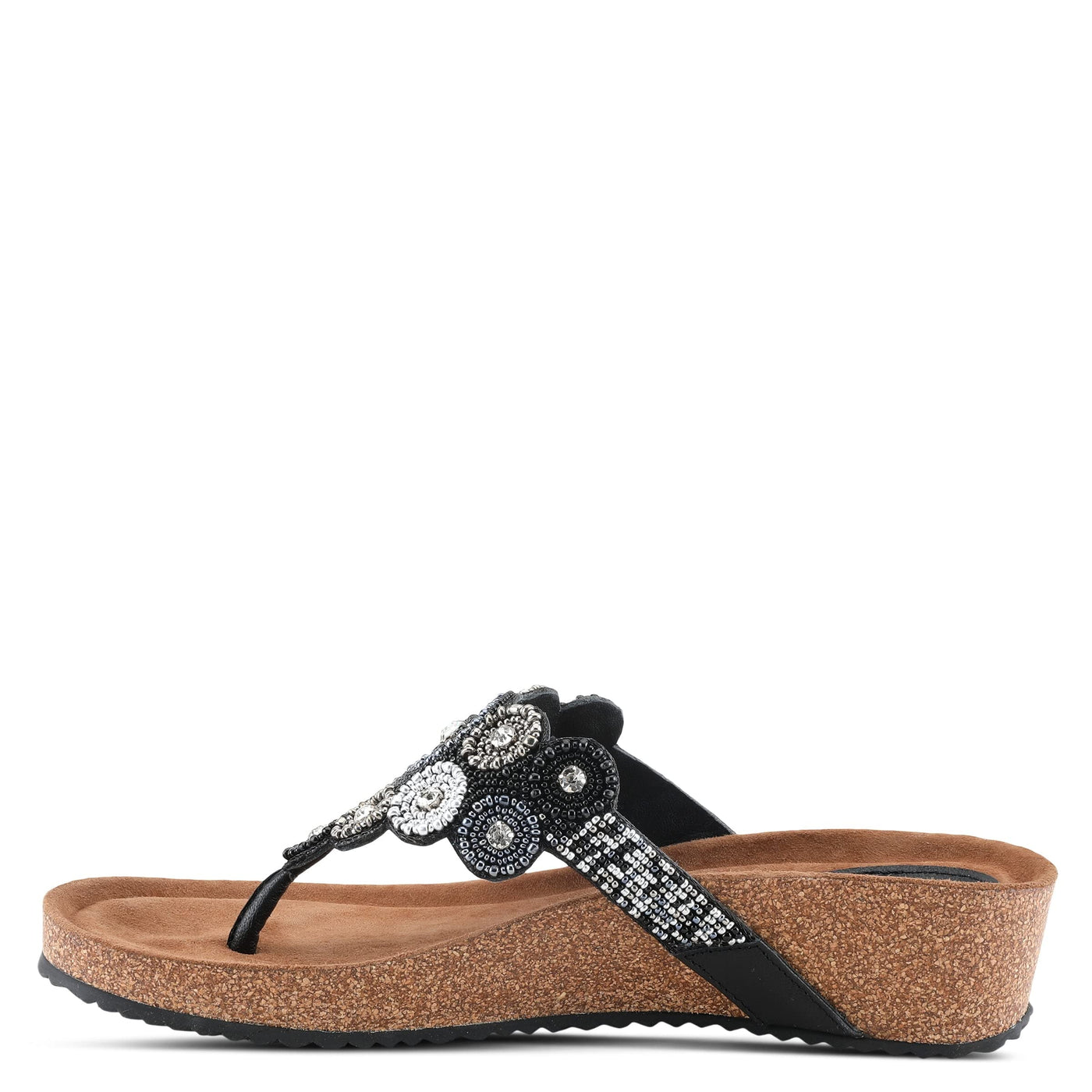 Azura Women's Chiara Slide Sandal, Black Multi, 6.5-7