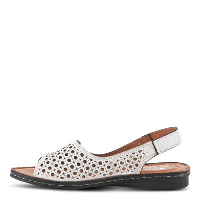 Spring Step Jordana Sandal, White, 38 Medium EU 7.5-8 US