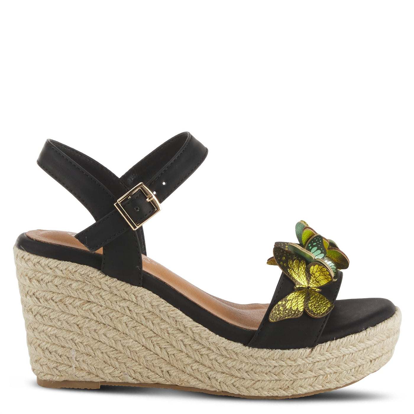 PATRIZIA Women's Flyaway Wedge Sandal Black EU 36 / US 5.5-6