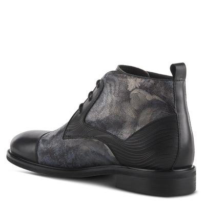 Spring Step L'Artiste Balvin Booties for Men - Cap-Toe Dress Shoe with Lace-up Closure - Comfortable Mens Shoes for Outdoor Walking - Black Multi EU 40 / US 7-7.5