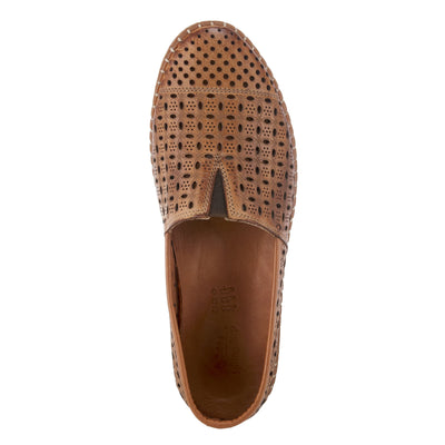 Spring Step Oralis Leather Loafers for Women - Comfortable Slip-On Shoes with Rubber Outsole - Ladies Casual Loafers with Low Heel - Brown EU 42 / US 10.5-11