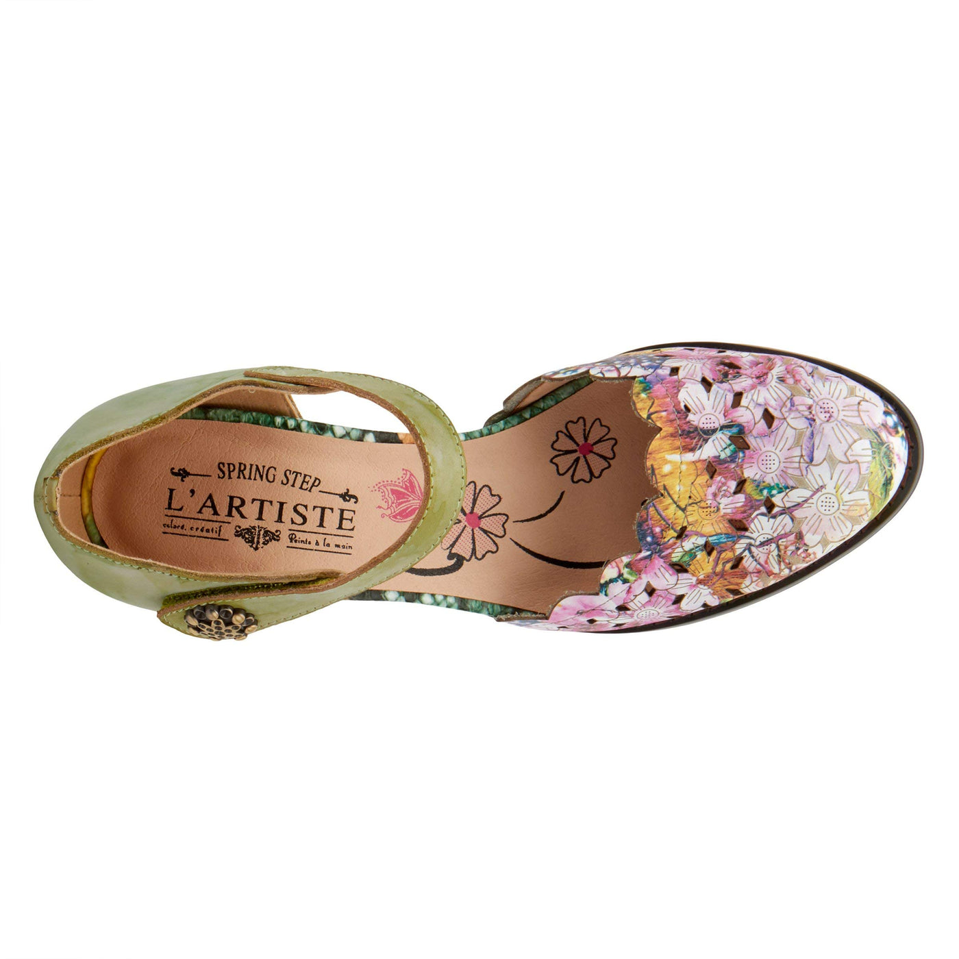 Spring Step L'Artiste Women's Floramaria Bootie Mint Green Multi EU 36 / US 5.5-6