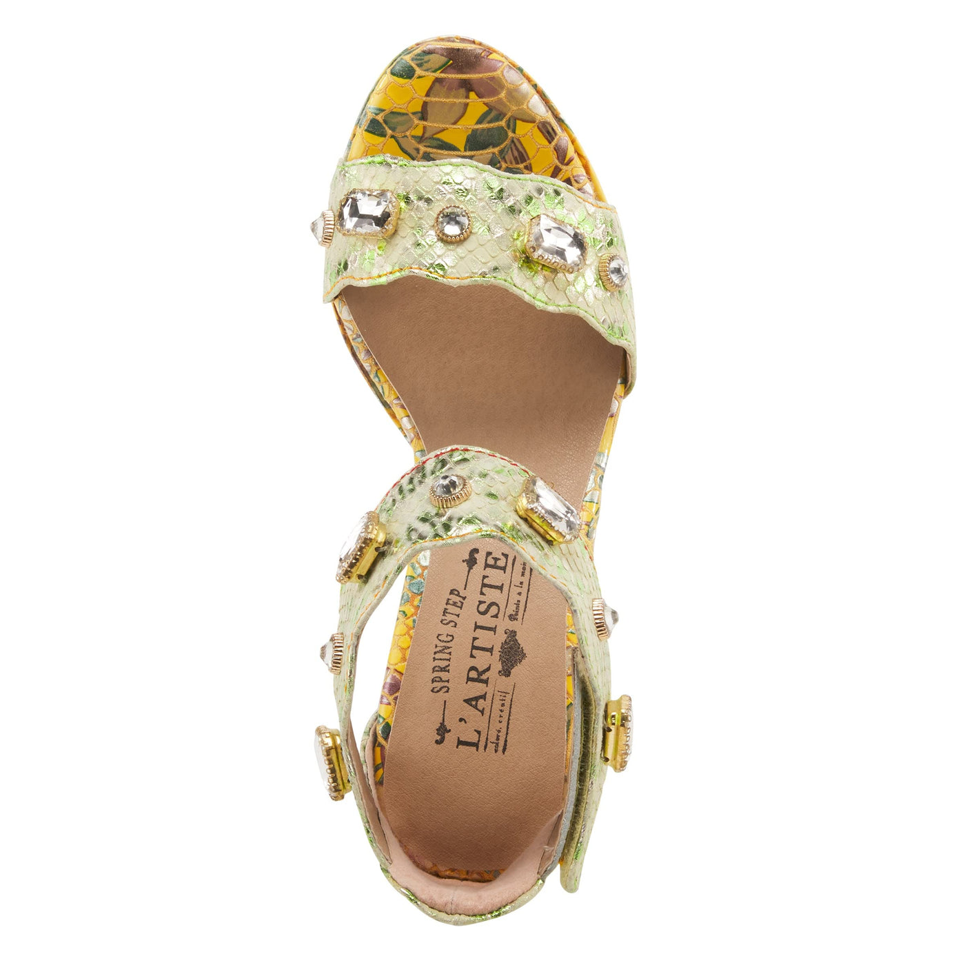 Spring Step L'Artiste Women's Jewell Quarter Strap Sandal Yellow EU 36 / US 5.5-6