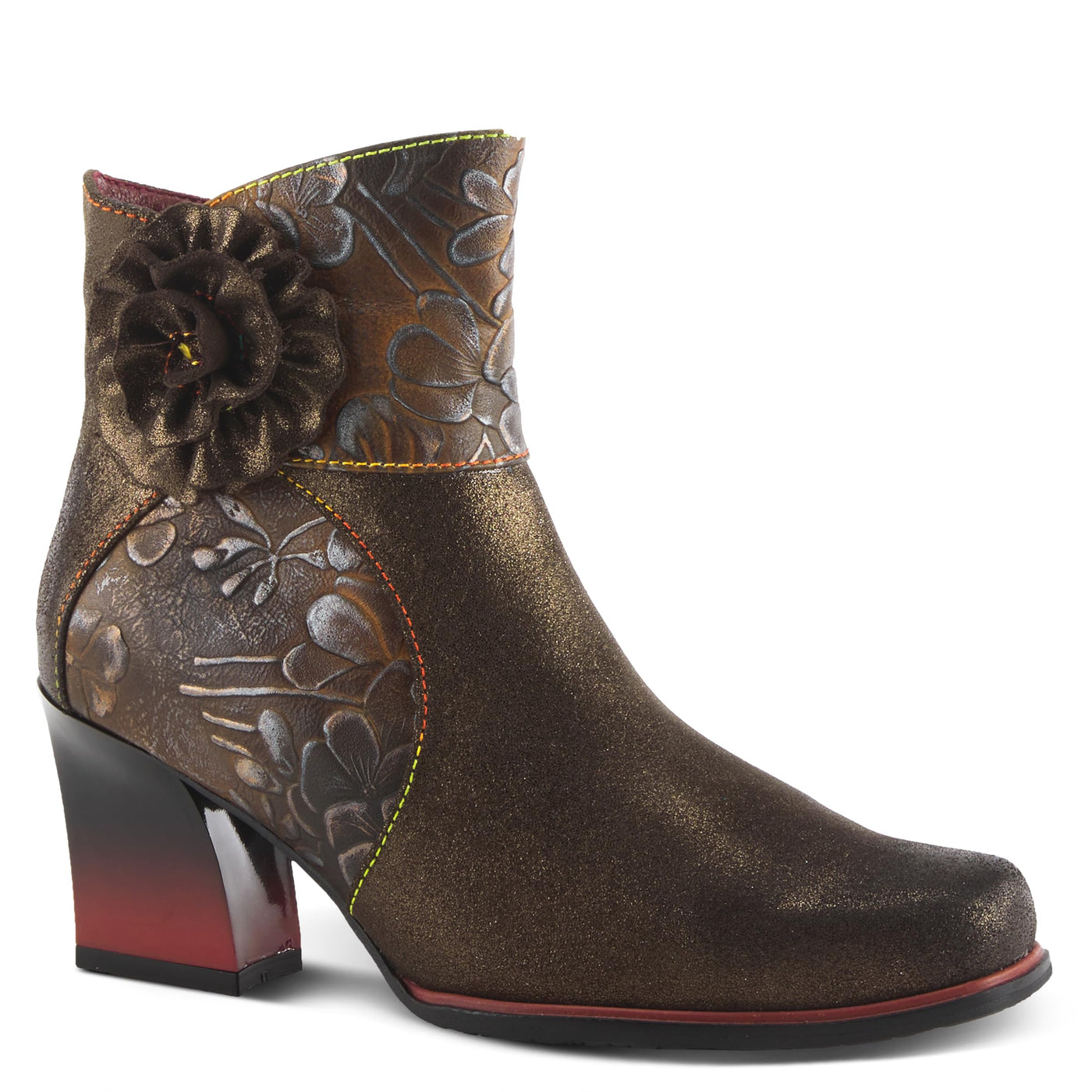 Spring Step L'Artiste Women's Zinna Leather Bootie Bronze EU 35 / US 5