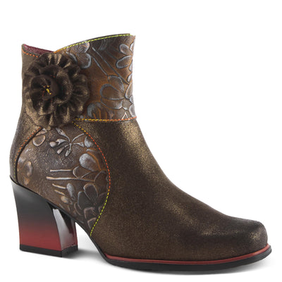 Spring Step L'Artiste Women's Zinna Leather Bootie Bronze EU 35 / US 5