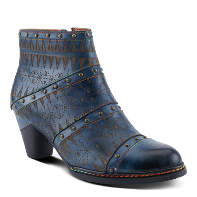 L'Artiste by Spring Step Women's Niobe Ankle Boot, Navy Multi, 8.5