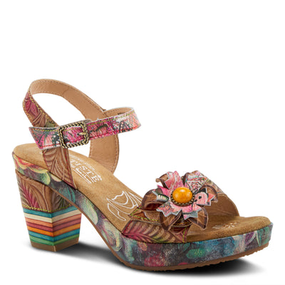 Spring Step L'Artiste Women's Leilanie Quarter Strap Sandal Tan Multi EU 35 / US 5