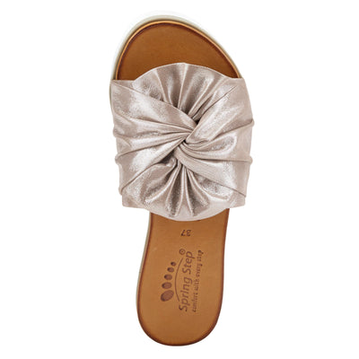 Spring Step Women's Lavona Slide Sandal Silver EU 39 / US 8.5