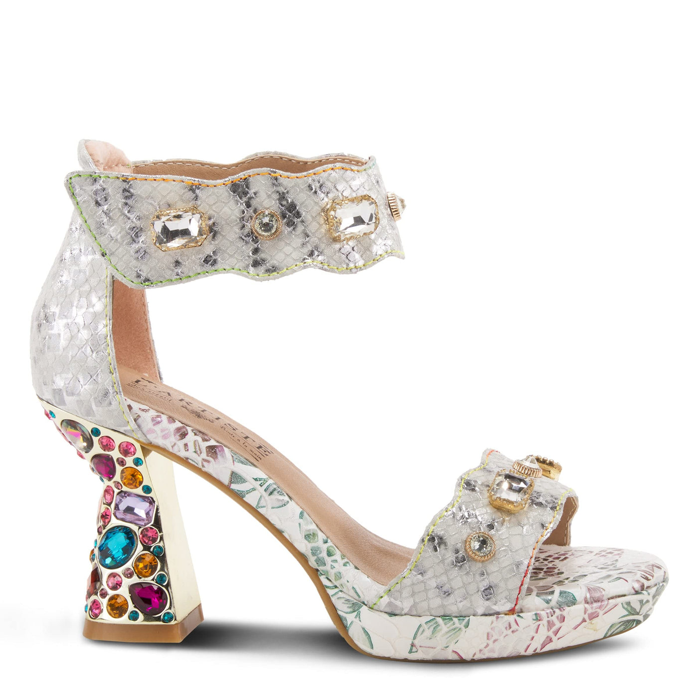 Spring Step L'Artiste Women's Jewell Quarter Strap Sandal Ice EU 38 / US 7.5-8