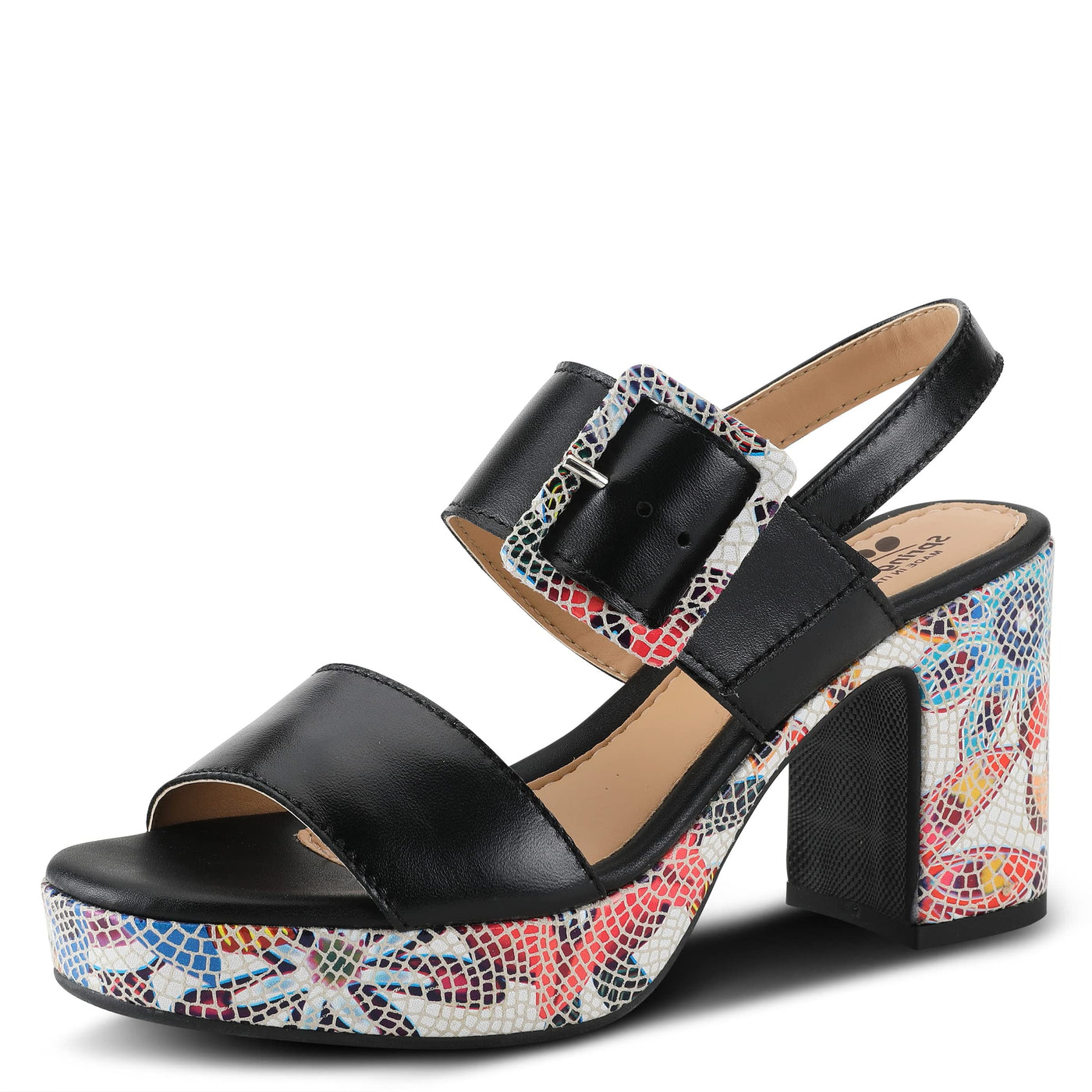 Spring Step Women's Azucar Ankle Strap Black Multi EU 41 / US 9.5-10