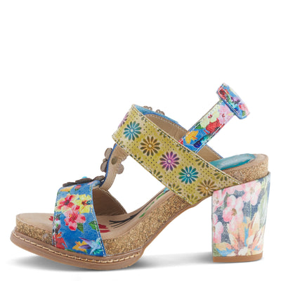 Spring Step L'Artiste Women's Guitarra Back Strap High Heel Sandal Blue Multi EU 42 / US 10.5-11