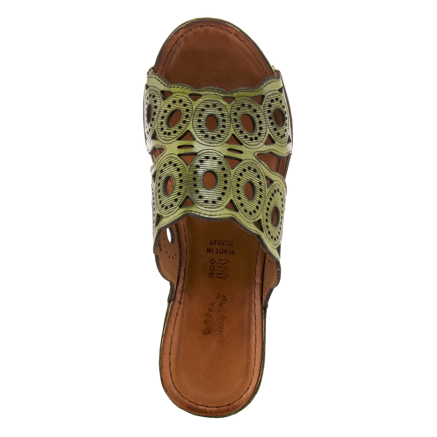 Spring Step Women's Labarnas Slide Sandal Green EU 41 / US 9.5-10