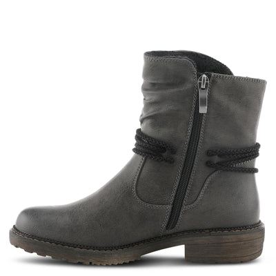 Spring Step Relife Kathie Mid-Calf Boots for Women - Waterproof Ladies Boots With Zipper Closure - Western Low Heel Ankle Boots for Women - Grey EU 37 / US 6.5-7