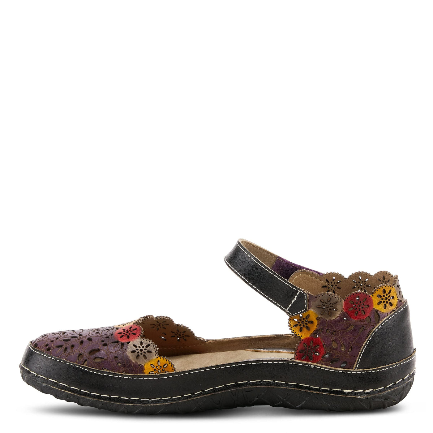 Spring Step L'Artiste Women's Kysandra-Fleur Mary-Jane Shoe Black Multi EU 41 / US 9.5-10