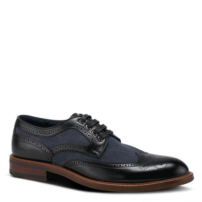 Spring Step Men's Downtown Lace-Up Shoe Black Multi EU 43 / US 9.5-10