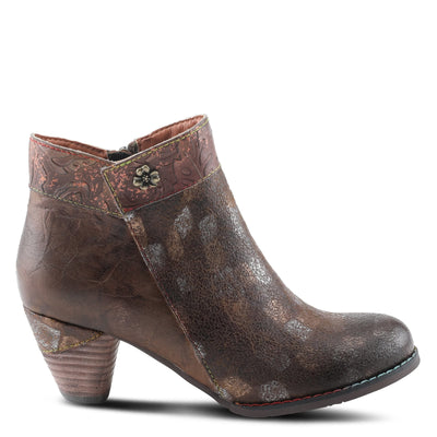 Spring Step L'Artiste Bestlove Ankle Boots for Women Low Heel | Casual Women's Boots Women with Metallic Brush Strokes and Cushion Footbed Brown Multi EU 37 / US 6.5-7
