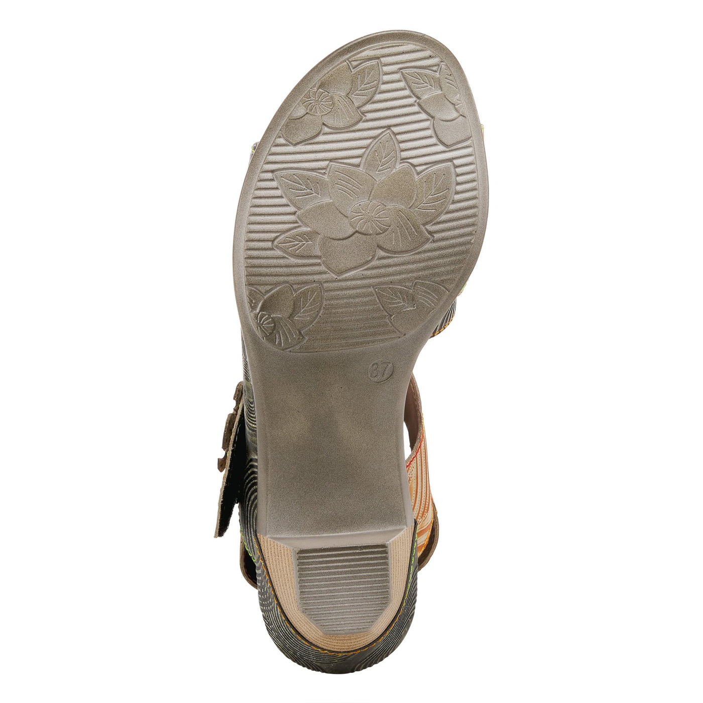 Spring Step L'Artiste Women's Acarine Heeled Sandal Olive Multi EU 35 / US 5