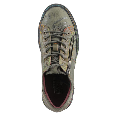 Spring Step L`Artiste Danli-Bloom Sneakers for Women - Sneaker Shoes for Women with Adjustable Metal Zipper - Womens Sneaker Shoe for Outdoor - Olive Multi EU 38 / US 7.5-8