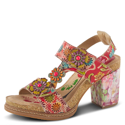 Spring Step L'Artiste Women's Guitarra Back Strap High Heel Sandal Red Multi EU 35 / US 5