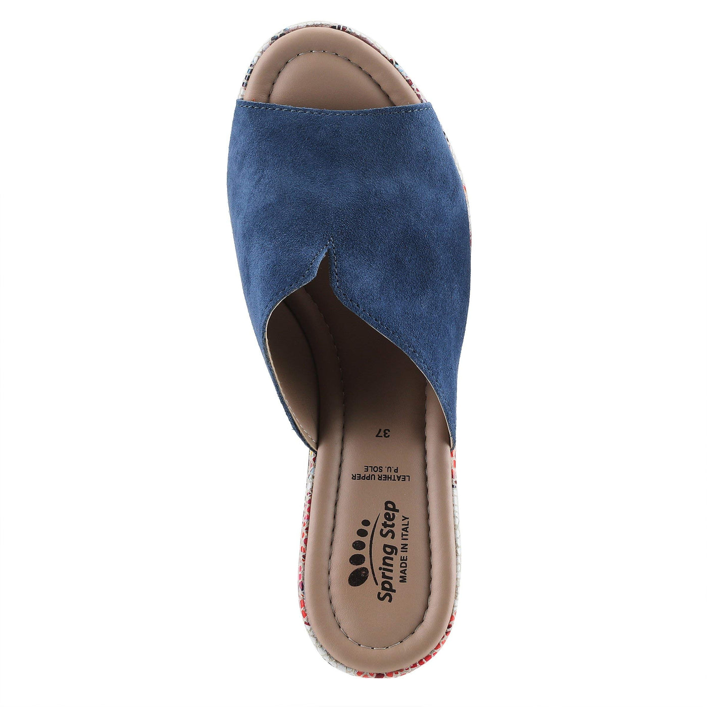 Spring Step Women's Laylani Slide Sandal Blue Suede EU 39 / US 8.5