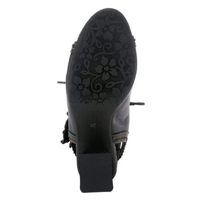 Spring Step L'Artiste Women's Supercute Ghillie Sandal Black EU 36 / US 5.5-6