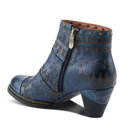 L'Artiste by Spring Step Women's Niobe Ankle Boot, Navy Multi, 8.5