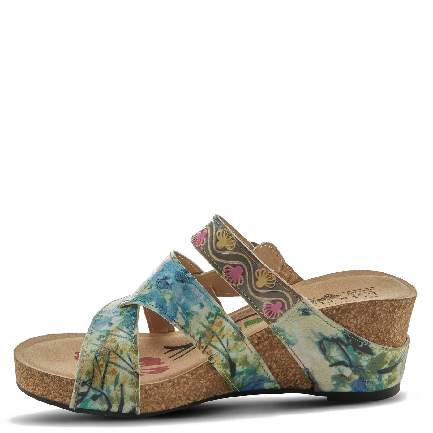 Spring Step L'Artiste Women's Baocire Wedge Sandal Grey Multi EU 35 / US 5