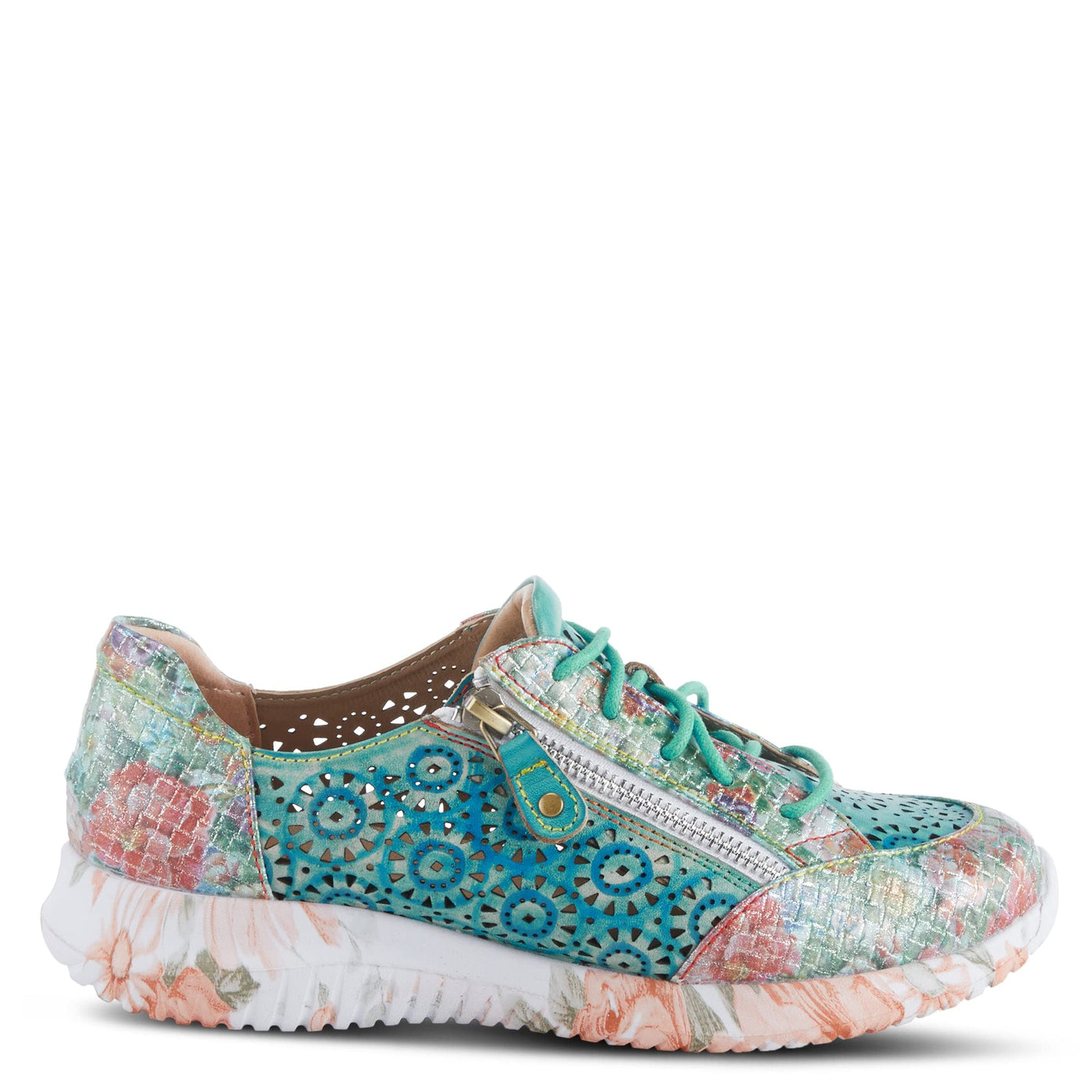 Spring Step L'Artiste Women's Jazzie Fashion Sneaker Turquoise Multi EU 40 / US 9