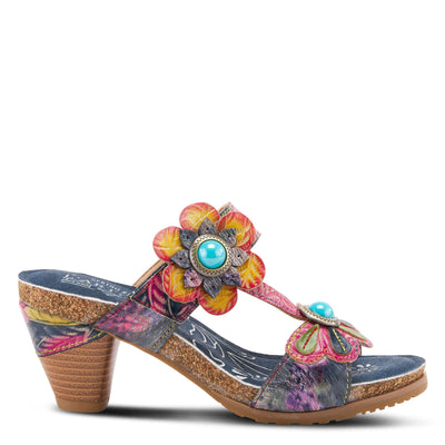Spring Step L'Artiste Women's Bari Slide Sandal Navy Multi EU 42 / US 10.5-11