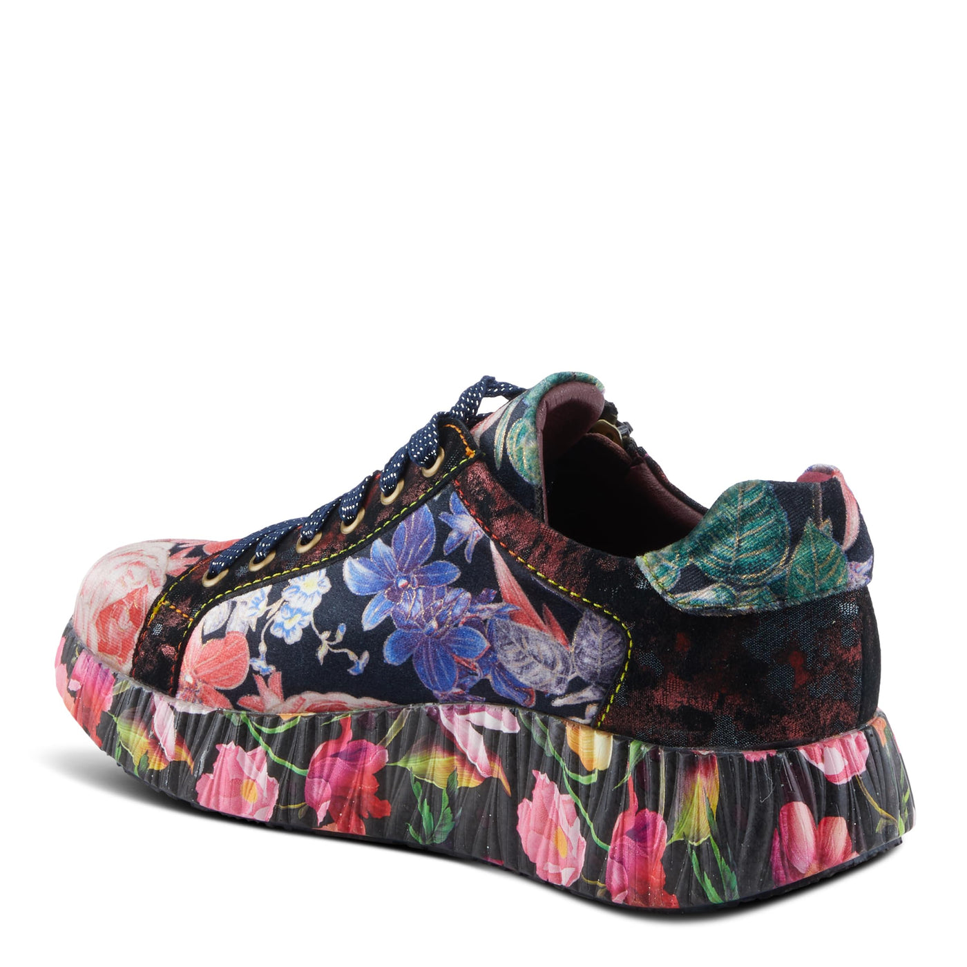Spring Step L'Artiste Dallyn Women's Playful Sneaker - Mix of Textures & Patterns, Cushioned Comfort, Versatile Style Black Multi EU 42 / US 10.5-11