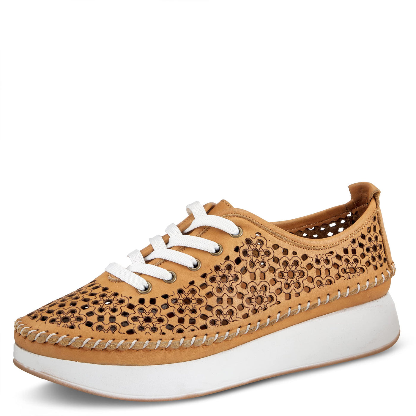 Spring Step Women's Youlanda Lace-Up Shoe Tan EU 41 / US 9.5-10