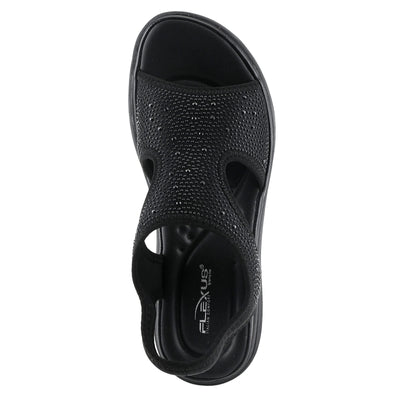 Flexus Women's Mallo Slingback Sandal Black EU 39 / US 8.5