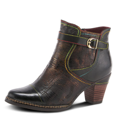 Spring Step L'Artiste Women's Captivate Leather Bootie Black Multi EU 39 / US 8.5