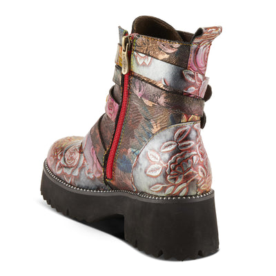 Spring Step L'Artiste Women's Rosaleen Leather Bootie Brown Multi EU 37 / US 6.5-7
