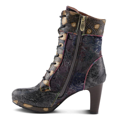 Spring Step L'Artiste Abra Women's Bold Bootie - Fierce Fashionista, Chic & Stand-Out Ankle Boots Pewter Multi EU 37 / US 6.5-7