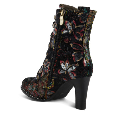 Spring Step L'Artiste Women's Glisten Leather Bootie Black Multi EU 42 / US 10.5-11