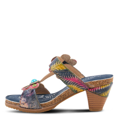 Spring Step L'Artiste Women's Bari Slide Sandal Navy Multi EU 42 / US 10.5-11