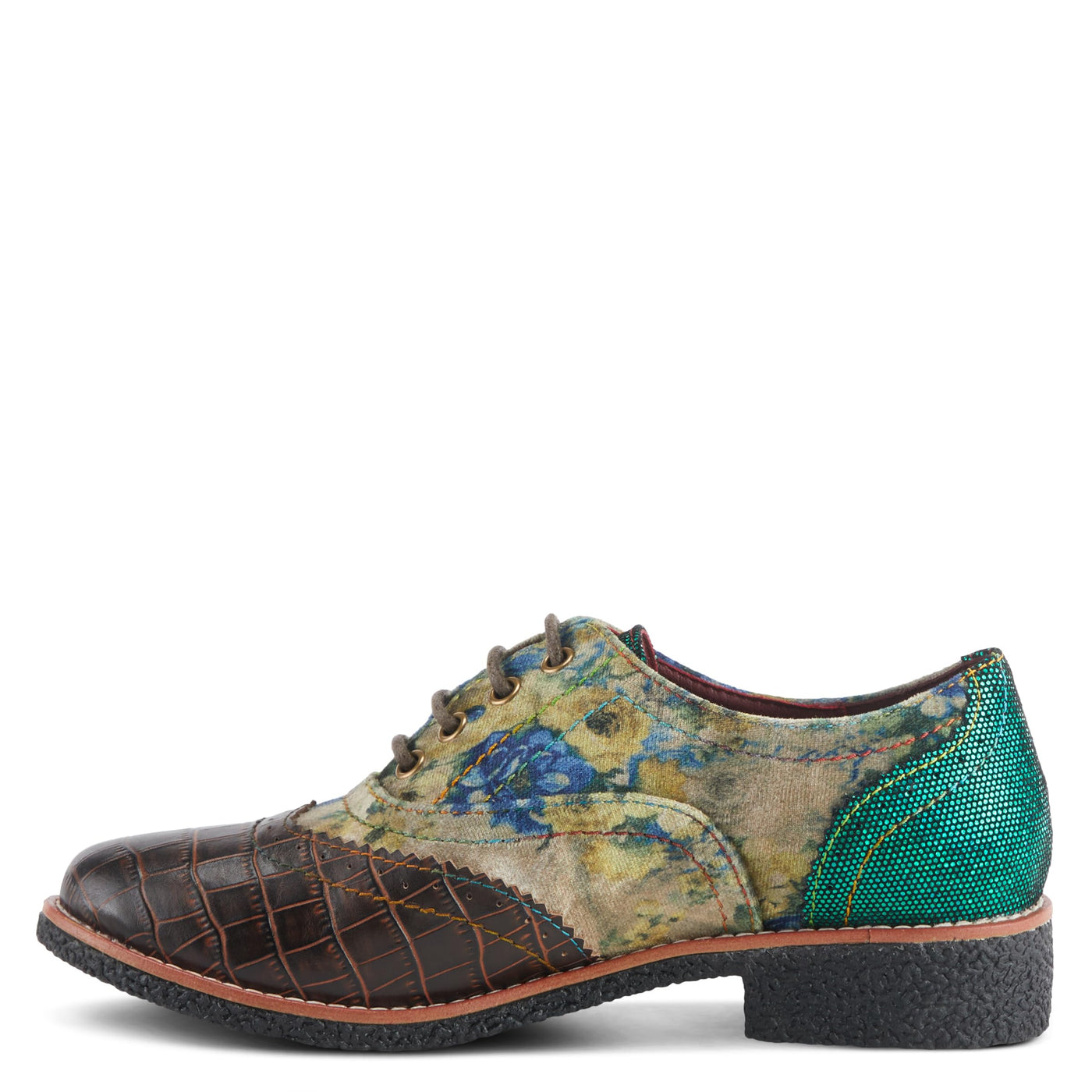 Spring Step L'Artiste Women's Muggiasti-Viv Leather Oxford Shoe Chocolate Multi EU 35 / US 5