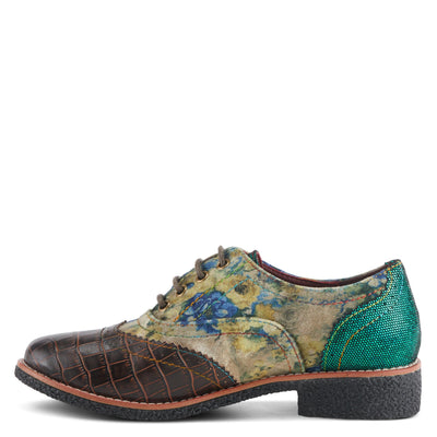 Spring Step L'Artiste Women's Muggiasti-Viv Leather Oxford Shoe Chocolate Multi EU 35 / US 5