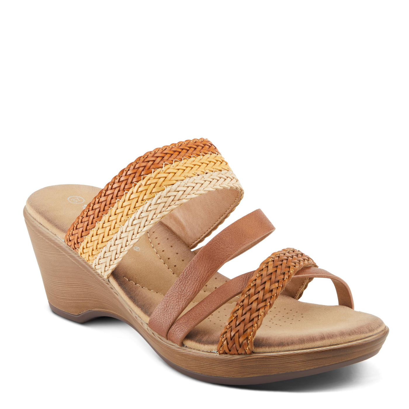 PATRIZIA Women's MAHINA Cross-Strapped Wedge Sandals Brown Multi EU 38 / US 7.5-8