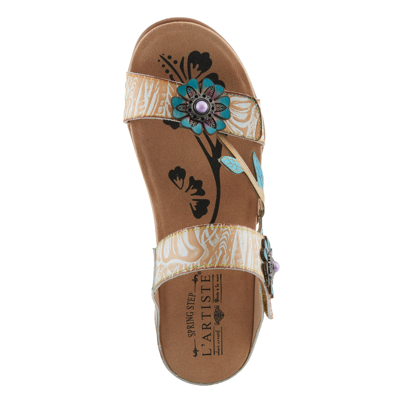 L'Artiste by Spring Step Women's Aymee Sandal, Beige Multi, 6.5-7