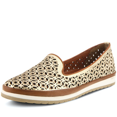 Spring Step Women's Tulisa Moccasin, Gold, 5.5-6